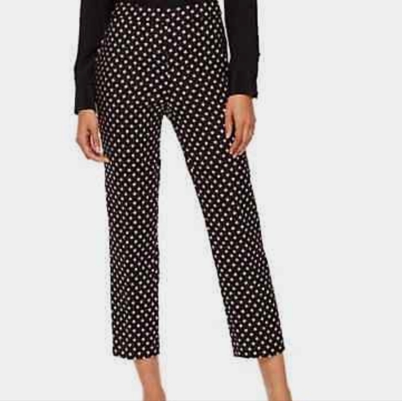 Kate Spade Pants Diamond Jacquard Cigarette Cropped Trouser Dress Pant 10 - Picture 2 of 7